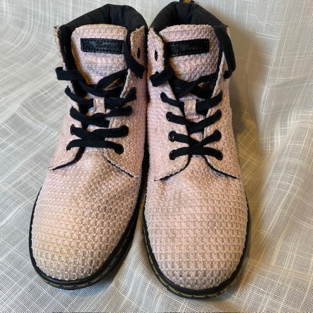 Dr Martens Maelly WC Pink Ankle Boots Womens 9 Waffle Cotton Bubblegum - Picture 6 of 8